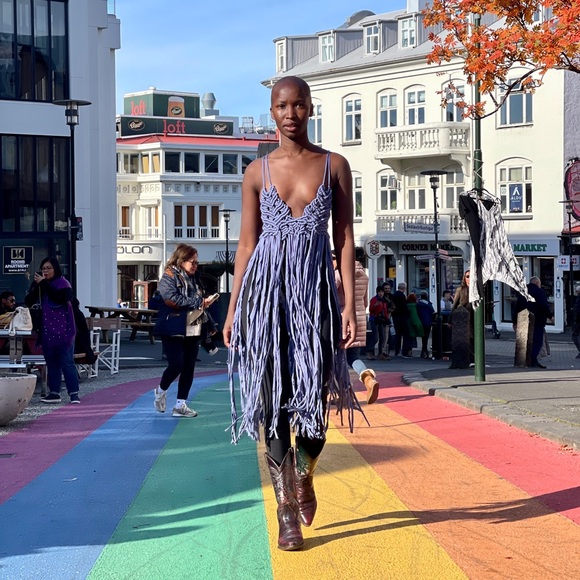 Handmade Macramé Rope Dress - Picture 4 of 16